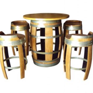 Conjunto de mesa y 4 taburetes