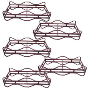 Cinco durmientes metálicos de tubo para 10 barricas de 225 ltiros